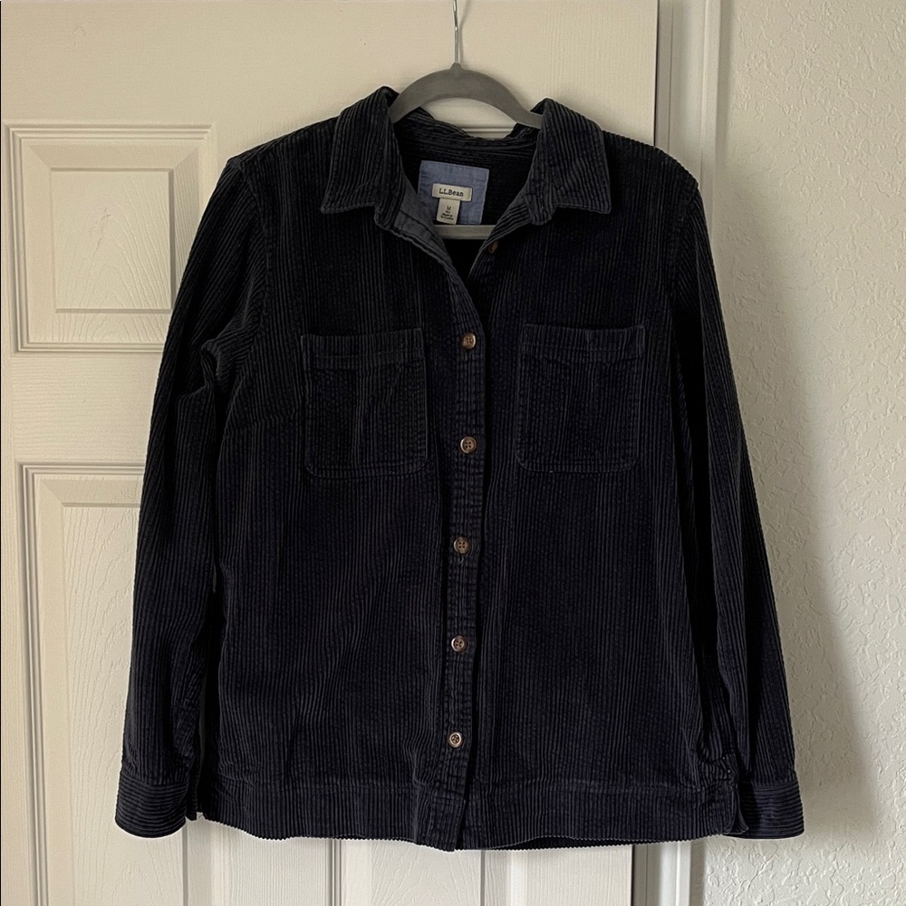 L.L. Bean Women's Navy Corduroy Jacket